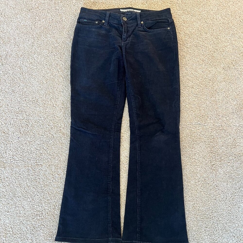 Joe’s Jeans Navy Corduroy Cropped Flare Pants Size 28